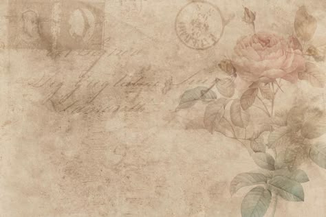 Vintage rose background with handwriting and postmark | free image by rawpixel.com / Techi Vintage Desktop Wallpapers, Old Paper Texture, Vintage Backgrounds, History Background, Background For Powerpoint Presentation, Wattpad Background, Vintage Floral Backgrounds, Vintage Template, Papel Vintage