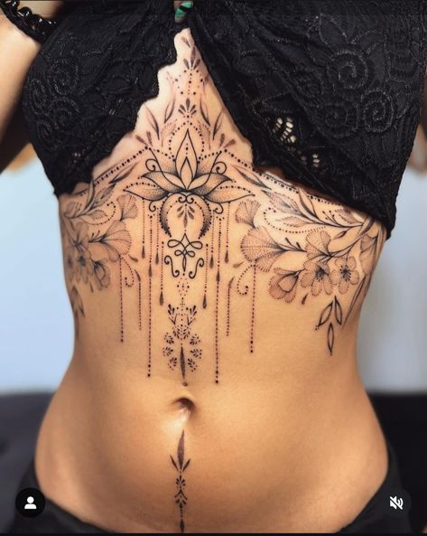 Under Breast Tattoos, Chest Henna, Under Breast Tattoo, Tattoo Under Breast, Chandelier Tattoo, Mama Tattoo, Tattoo 2023, Underboob Tattoo, Chest Tattoos For Women