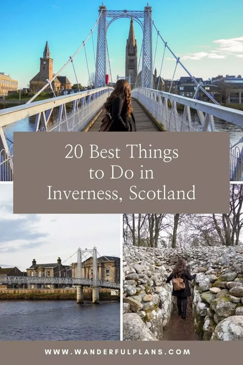 photos of inverness with text that reads "20 best things to do in inverness, scotland" Honeymoon In Scotland, Inverness Castle, Scotland Travel Guide, Inverness Scotland, London England Travel, Scotland Vacation, Scotland Road Trip, North Coast 500, Trip To Scotland