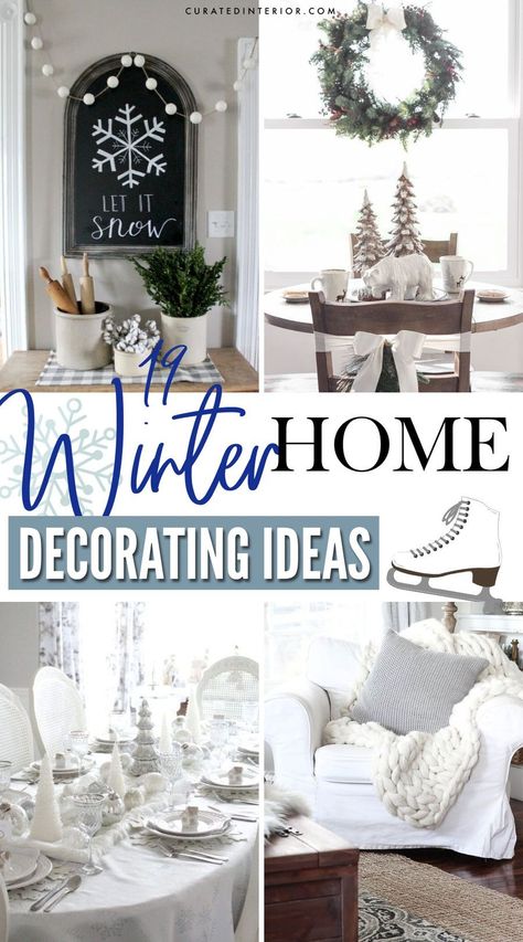 19 Winter Home Decor Ideas for a Cozy Space Winter Decorating After Christmas, Winter Home Decor Cozy, January Home Decor Ideas, Decorating After Christmas, After Christmas Winter Decor, Breakfast Nook Decor, January Home Decor, Winter Living Room Decor, After Christmas Decor