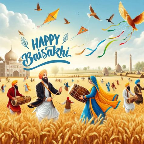 Happy Baisakhi! On this auspicious occasion of Baisakhi, let us pray it will be a year with new peace, new happiness, and an abundance of new friends. #post #happybaisakhi #aiart #ai Happy Baisakhi, Let Us Pray, April 12, New Friends, A Year, Let It Be, Collage, Pins, Quick Saves