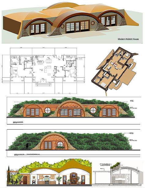 Hobbit Hole Plans, How To Build A Hobbit House, Tiny Hobbit House, Modern Hobbit House, Earth Ship Homes Plans, Earth Homes Underground, Diy Hobbit Hole, Hobbit Houses Diy, Hobbit House Plans