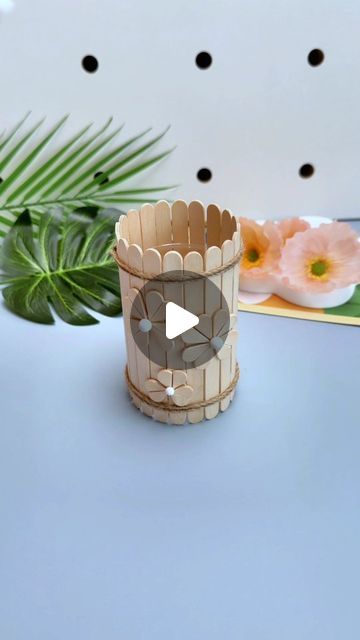 paper crafts creator on Instagram: "Don't throw away the leftover popsicle sticks, collect them and make a beautiful pen holder with your children

#parentchildcraft #handmadediy #turnwasteintotreasure #popsiclestickcrafts #keepchildrenawayfrommobilephones #diyprojects #creativecrafts #funwithkids #recycledcrafts #homemadetoys" Lolly Stick Craft Ideas, Pen Holder Diy Crafts, Pen Holder Craft, Recycled Pens, Cute Pen Holder, Pen Holder Diy, Diy Popsicle Stick Crafts, Diy Popsicle, Pen Organization