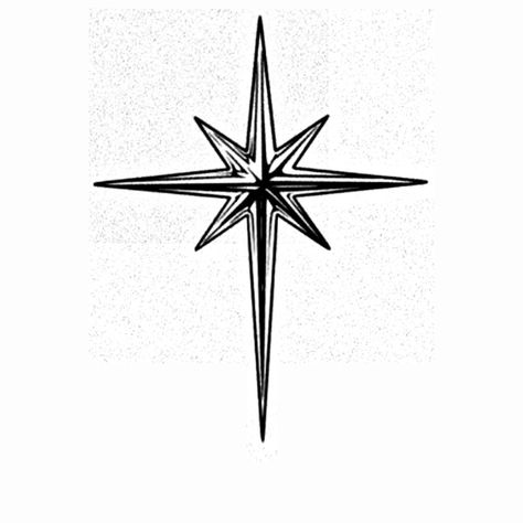 5 Pointed Star Tattoo, Star Ink Drawing, Intricate Star Tattoo, Four Pointed Star Tattoo, Star Tattoo Ideas For Men, Old School Star Tattoo, Moravian Star Tattoo, The North Star Tattoo, Eight Point Star Tattoo