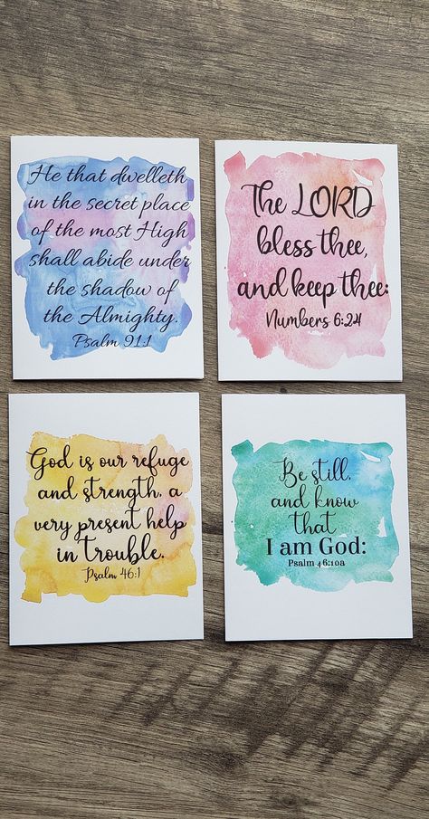 Bible Verse Written On Paper, Bible Verse Greeting Cards, Scripture Greeting Cards, Encouragement Cards Diy, Handmade Bible Verse Cards, Watercolor Scripture Cards, Watercolor Encouragement Cards, Diy Bible Verse Index Cards, Verse Cards Diy