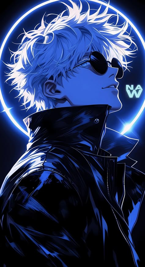 Gojo Satoru Hot Wallpaper, Gojo Satoru Wallpaper Desktop Hd Dark, Gojo Saturo Fanart, Neon Anime Wallpaper, Gojo Satoru Aesthetic Wallpaper, Gojo Satoru Blue, Gojo Satoru Aesthetic, Gojo Blue, Satori Gojo