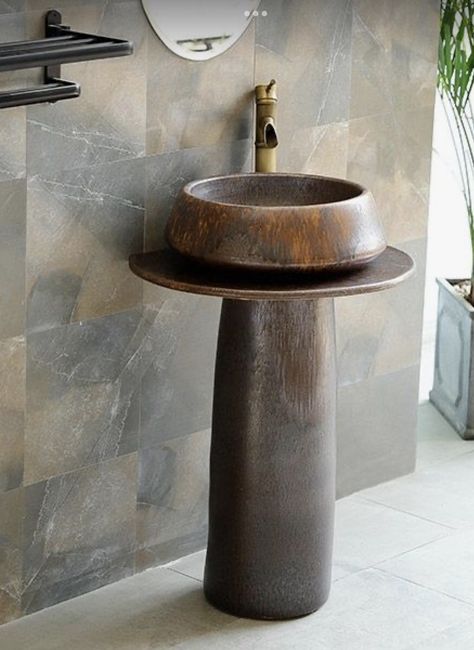 Pedestal Vanity, Spiral Sink, Modern Pedestal Sink, Corner Basin, Luxury Bathroom Interior, Modern Bathroom Interior, Washbasin Design, Washroom Design, Basin Design