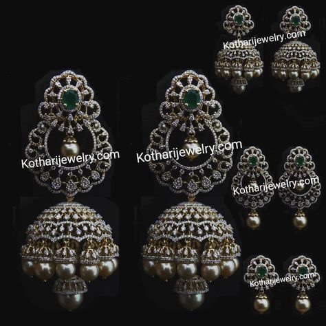 Diamond Jumkas, Diamond Earrings Indian, Diamond Jhumkas, Diamond Gold Earrings, Bracelets Diamond, Pure Gold Jewellery, Indian Jewelry Earrings, Diamond Bracelet Design, Diamond Earrings Design