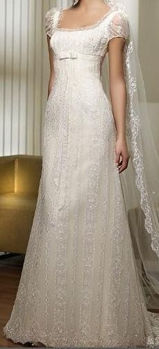 Wedding Dresses Empire Waist, Wedding Dresses Empire, Empire Waist Wedding Dress, Empire Wedding Dress, Pretty Wedding Dresses, Dream Wedding Ideas Dresses, A Wedding Dress, Fairytale Dress, Glam Dresses