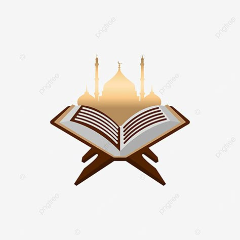 Quran Png Logo, Quran Logo Design, Quran Icon, Quran Logo, Quran Vector, Islamic Design Graphic, Islamic Logo Design, Quran Design, Mosque Logo