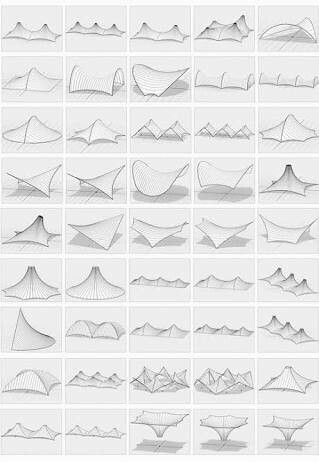 Tensile Structures, Concept Models Architecture, Pavilion Architecture, Pavilion Design, Conceptual Architecture, Architecture Concept Diagram, Parametric Architecture, Architecture Design Sketch, Architecture Design Drawing