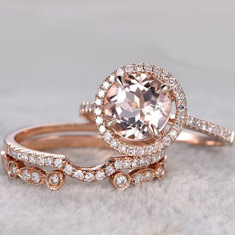 Morganite engagement ring vintage