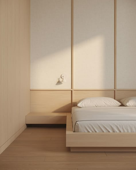 Bedroom Muji, Japandi Bedroom Interior Design, Muji Interior Design, Muji Bedroom, Modern Japanese Bedroom, Japanese Style Interior Design, Muji Interior, Minimalism Bedroom, Japanese Bedroom Design