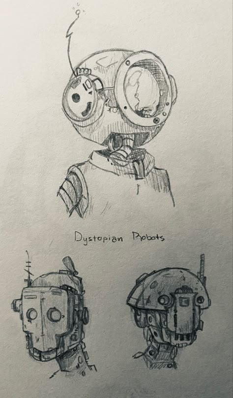 Robot Drawing Tutorial, Robot Comic Art, Robot Art Drawing Sketch, Cyberpunk Drawing Reference, Robot Reference Drawings, Robot Head Drawing, Robot Drawing Sketches, Robot Drawing Reference, Cute Robot Drawing