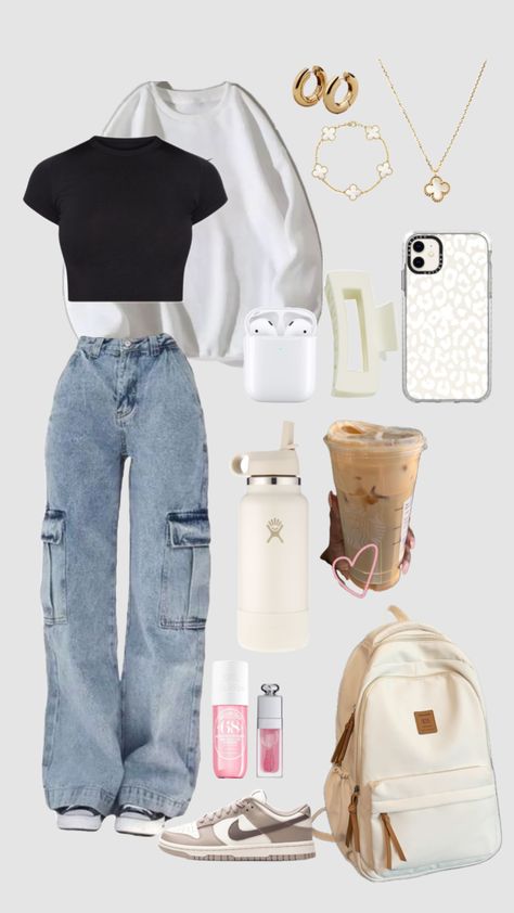 School Outfits Khaki Pants, Cute Outfits Asthetics, Collage Outfits For Women, Aesthetic Outfits Girl For School, Clean Outfits Aesthetic, Cute 8th Grade Outfits, Sweet Outfits Aesthetic, Fit Check For School, Popular Teen Girl Outfits