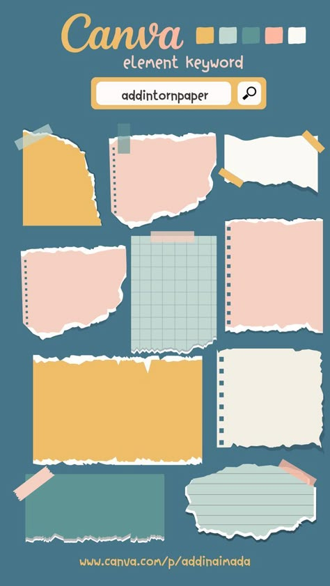 Canva element torn paper note Canva planner i Journal Ideas Canva, Canva Journal Design, Journal Canva Elements, Journal Canva Ideas, Canvas Keyword Elements, Canva Journal Template, Canva Elements Keyword School, Cute Canva Elements Keyword, Canva Journal Ideas