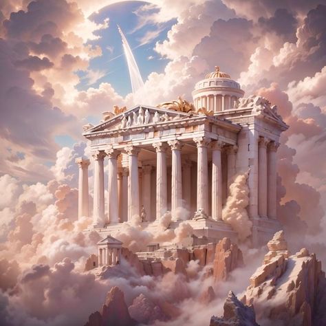 Mount Olympus Aesthetic, Olympus Aesthetic, Ancient Greece Aesthetic, Doom Scrolling, Greece Mythology, Greek Architecture, Greek Mythology Gods, Greek Mythology Tattoos, Greek Statues