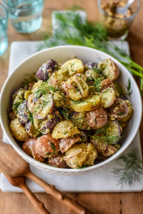 French Potato Salad, Pasti Fit, French Potatoes, Sommer Mad, Potato Salads, Resep Salad, One Pot Dinners, Healthier Choices, French Cooking