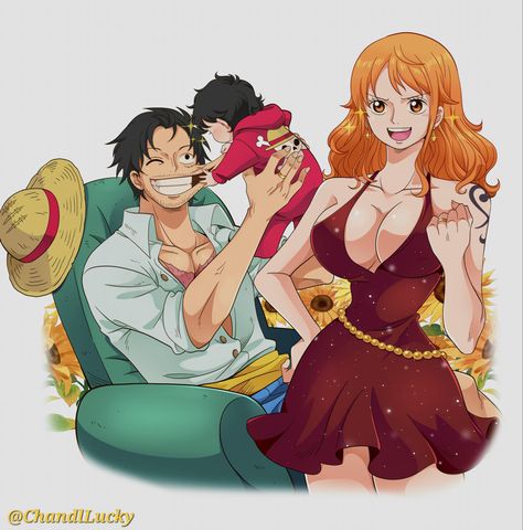 5k Instagram Followers, One Piece Crossover, Luffy Nami, Luffy X Nami, One Piece Series, Ace And Luffy, One Piece Cartoon, One Piece Crew, One Piece Ace