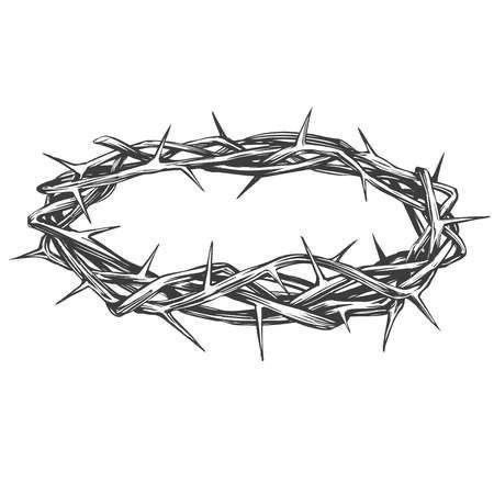 Crown Of Thorns Illustration, Crown Of Thorns Sketch, Crown Of Thorns Drawing, Crown Of Thorns Tattoo, Thorn Tattoo, Jesus Crown, Sketch Logo, Biblical Tattoos, Crown Drawing