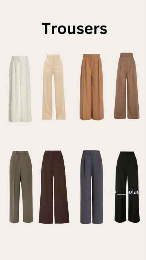 Lose Brown Pants Outfit, Small Business Owner Outfits, Capsule Formal Wardrobe, Business Casual Trouser Outfits, Basic Formal Outfits For Women, Formal Pant Designs For Women, Summer Clothes Classy, Formal Capsule Wardrobe Work Outfits, Women Formal Trousers Design