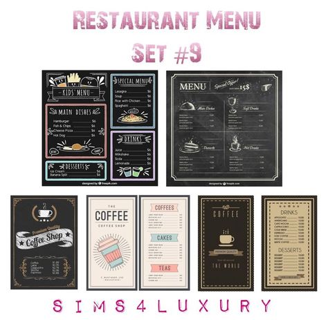 The Sims 4 Restaurant Cc, Ts4 Restaurant Cc, Sims4 Restaurant, Sims 4 Cc Wall Decor, Sims 4 Restaurant Cc, Bloxburg Cafe, Bloxburg School, Bloxburg Id, Sims 4 Restaurant