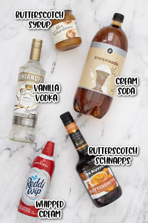 Harry Potter Butter Beer Alcoholic, Vanilla Schnapps Drinks, Alcohol Butterbeer Recipe, Butter Beer Alcoholic Recipe, Harry Potter Themed Alcoholic Drinks, Alcoholic Butter Beer Recipe, Harry Potter Butter Beer Recipe Alcohol, Harry Potter Alcoholic Drinks Recipes, Harry Potter Movie Marathon Ideas Food