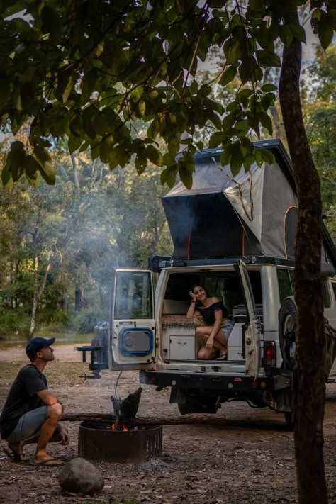 Big Crystal Creek Campground - Paluma Range National Park. Camping in Tropical North Queensland Australia Jeep Camping Aesthetic, Travelling Australia In A Caravan, 4wd Camping Setup Australia, Australian Camping Aesthetic, Camping In Australia, Camping Australia Aesthetic, Travel Australia Aesthetic, Australian Camping, Australia Travel Photography