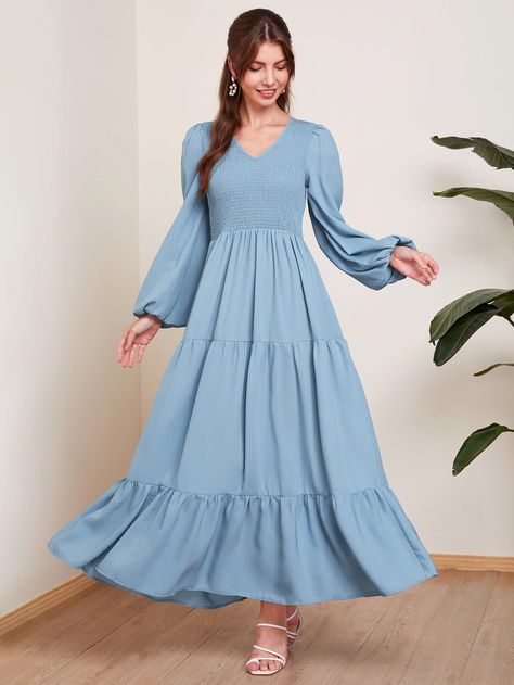 Girls Skirts, Casual Indian Fashion, Long Dress Design, Steal The Spotlight, Mode Abaya, Muslim Fashion Dress, Lantern Sleeve Dress, Muslim Fashion Outfits, Stylish Party Dresses