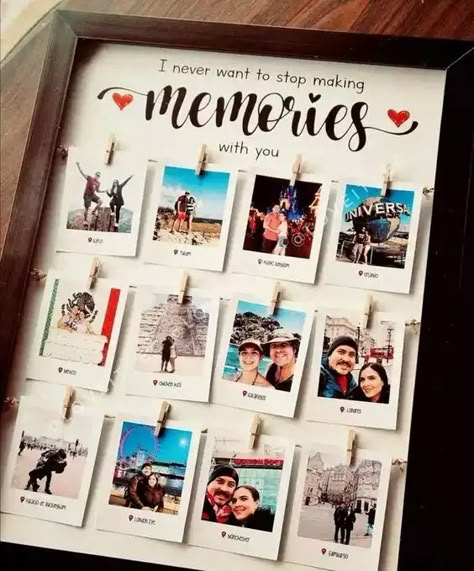 Original Gifts For Boyfriend, Picture Collage Ideas For Boyfriend, Cute Anniversary Gifts, Diy Anniversary Gift, Diy Best Friend Gifts, Bff Gifts Diy, Birthday Gifts For Boyfriend Diy, Diy Anniversary, Diy Birthday Gifts For Friends