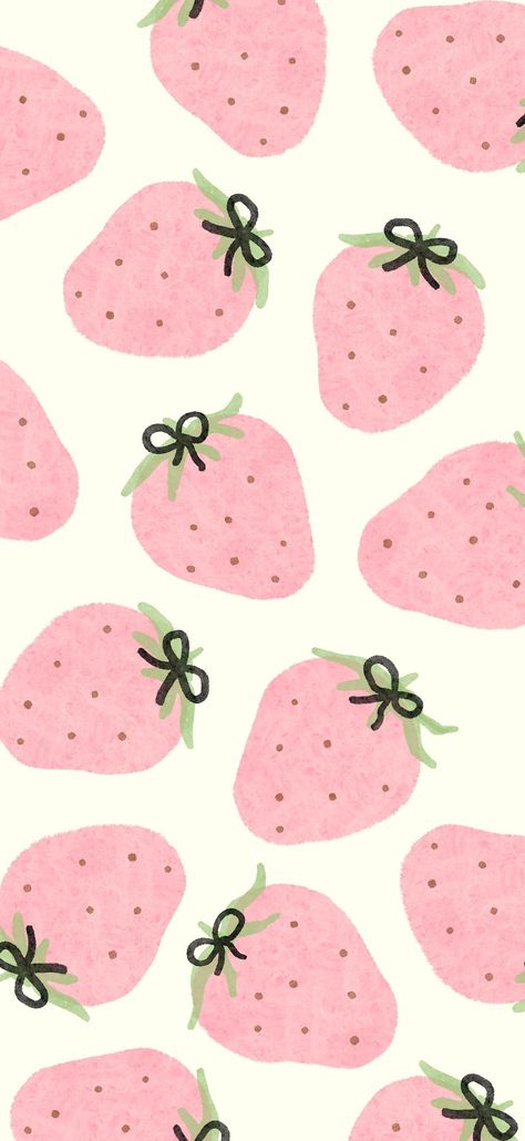 Iphone Lockscreen Pink Aesthetic, Desktop Wallpaper 15 Inches, Pink Aesthetic Wallpaper Pattern, Strawberry Print Wallpaper, Cute Scrapbook Background, Pink Pattern Wallpaper Aesthetic, Wallpaper Strawberry Aesthetic, Pink Strawberries Wallpaper, Strawberry Aesthetic Wallpaper Iphone