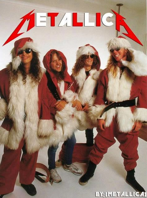 Plot Twist: Santa Claus is actually just Metallica! Metallica Christmas, Funny Metallica, Heavy Metal Christmas, Metallica Funny, Arte Heavy Metal, Kirk Metallica, Metallica Band, Jason Newsted, Lars Ulrich