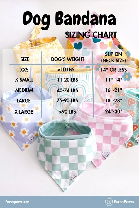 How To Make A Dog Bandana - 25 Easy & Fun DIY Ideas Sewing Bandana Dog, Diy Bandana For Dogs, Sewing Dog Bandana, Diy Dog Bandana No Sew, Dog Bandana Pattern Printable, Dog Bandana Size Chart, Easy Dog Bandana, Dog Bandana Tutorial, Dog Collar Diy Tutorials