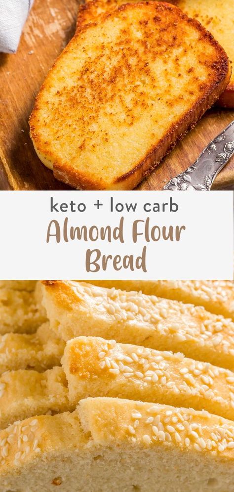 Almond flour bread is a great option for someone on a keto, low carb or paleo diet. With high protein, low carbs and without gluten this bread recipe is perfect for a substitute for toasty sandwiches or pairing with soups or salads. Almond Flour Bread Recipes, Almond Flour Bread, Almond Bread, Flour Bread, Breakfast Low Carb, Overnight Oat, Almond Flour Recipes, Diet Vegetarian, Low Carb Bread