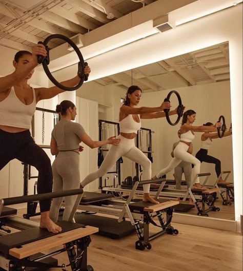 Pilates Aesthetic Studio, Pilates Studio Reformer, Pilates Studio Design Interiors Ideas, Vision Board Pilates Aesthetic, Pilates Workout Reformer, Fitness Instructor Aesthetic, Pilates Photoshoot Ideas, Reformer Aesthetic, Health Is Wealth Aesthetic