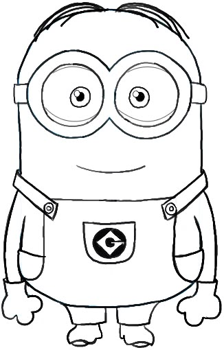 How to Draw Dave ... one of the Minions from Despicable Me Drawing Tutorial Drawing Of Minions, How To Draw Minions, Drawing Minions, Minions Drawing, Minion Painting, Minion Drawing, Minion Coloring Pages, Minion Art, Minions Coloring Pages