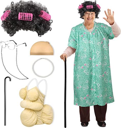 Old People Clothes, Old People Outfits, Granny Costume For Adults, Old Lady Costume For Women, Old Woman Costume, Old Person Costume, Old Lady Outfit, Old Lady Outfits Ideas, Old People Party Theme