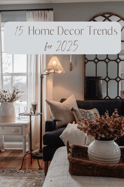 Home Trends For 2025, Living Room Kitchen Open Concept Decor, Apartment Livingrooms Design Ideas, Home Decor 2025 Trends, New Decor Trends 2024, Loveseat Styling, Home Decor Trends 2024 2025, 2025 Home Decor Trends Interiors, Popular Home Decor Trends 2024