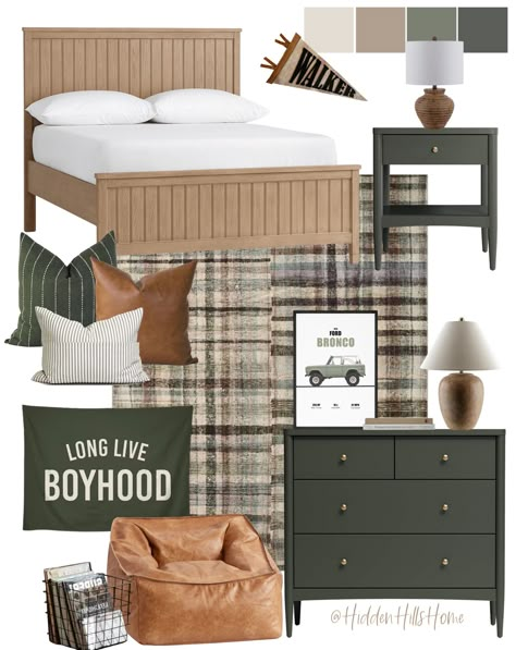 Shop Beadboard Basic Bed and other curated products on LTK, the easiest way to shop everything from your favorite creators. Bedding For Toddler Boys, Boy Room Full Size Bed, Modern Vintage Boys Room, Toddler Bedroom Boy Decor, Hunter Green Boys Room, Boys Teen Bedroom Ideas, Board And Batten Boys Room, Green Boys Room Ideas, Blue And Green Boys Bedroom