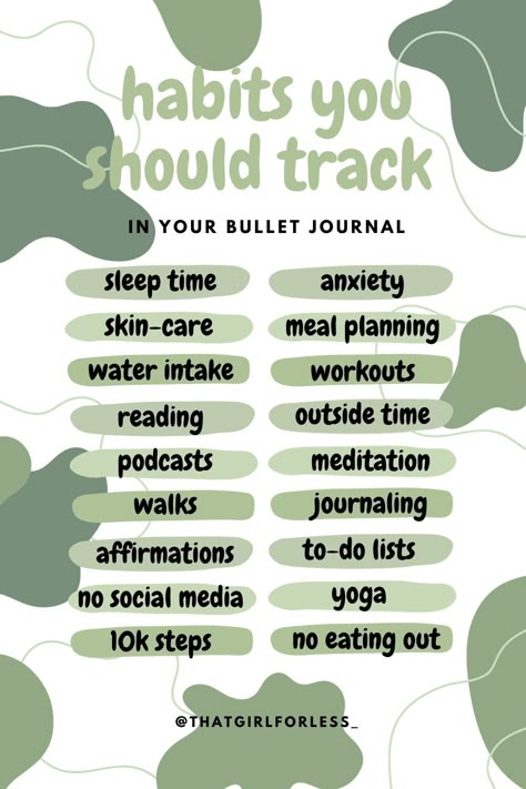 . 50+ habit tracker ideas for your bullet journal to help you reach your goals. Use this list to create a custom habit tracker that works for Productive Girl Era Aesthetic, Productive Girl Era, Goals For 2024 List, Good Notes Daily Planner, Productive Era, Habit Tracker Calendar, Productive Journal, Habit Journal, Habit Tracker Journal