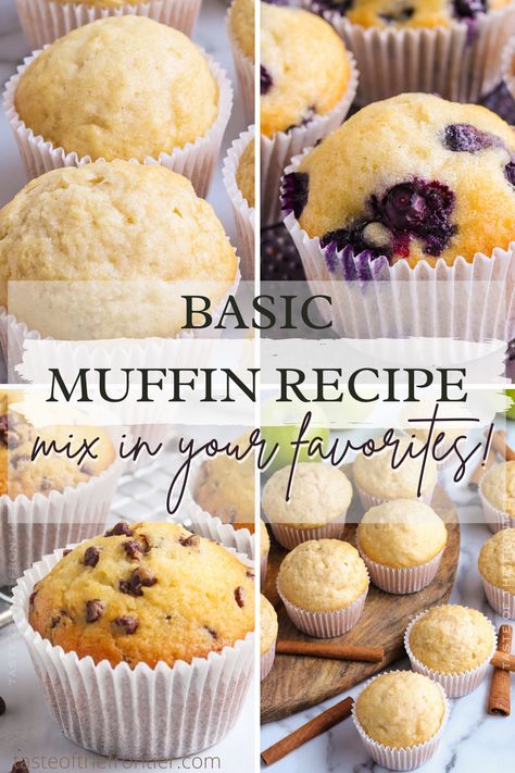 Classy Desserts For Parties, Basic Muffins, Basic Muffin Mix, Plain Muffins, Muffin Mix Recipe, Basic Muffin, Homemade Muffins Recipe, Yummy Muffins, Pantry Stock