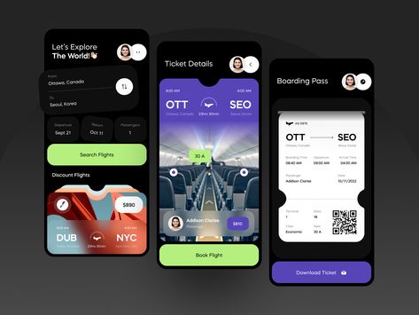 Booking App Design, App Homepage, Flight Booking App, Flight App, Design Sites, Event App, Ui Ux 디자인, Mobile App Design Inspiration, Flight Booking