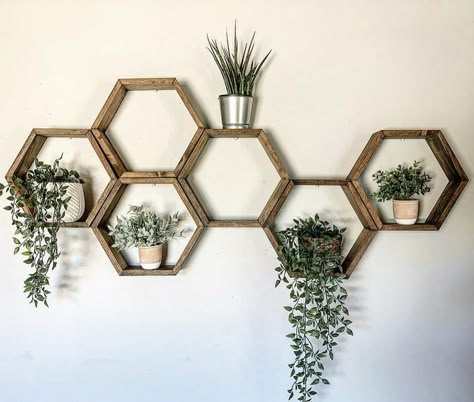 Hexagon shelf decor