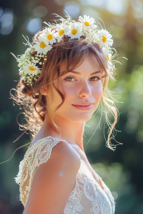 Flower crown wedding