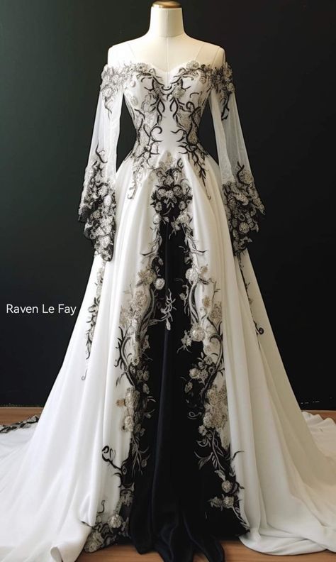 Black Wedding Gowns, Black Wedding Dress, Gothic Wedding Dress, Long Evening Dresses, Elegant Prom, Chique Outfits, Fantasy Dresses, Dream Wedding Ideas Dresses, Prom Dress Inspiration