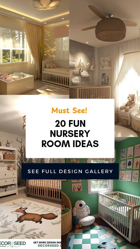 Creating a furnished and stylish nursery doesn’t have to be complicated. Discover 20 creative nursery room design ideas that combine color, comfort, and functionality. Each idea aims to inspire a cozy atmosphere, whether you want a soothing pastel theme or a bold adventurous style. A well-designed nursery falls not only on aesthetics but also practical features, like storage for toys and a soft play area. Let these unique decorating concepts help you transform a simple room into a joyful space for your child’s memories. Nursery Room Design Ideas, Creative Nursery, Industrial Living Room Design, Storage For Toys, Wooden Cribs, Soft Play Area, Nursery Room Ideas, White Crib, Minimalist Living Room Design