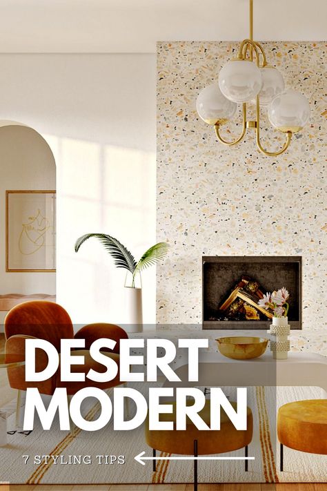 Desert Interior Paint Colors, Desert Inspired Home, Desert Modern Wallpaper, Modern Southwestern Decor Bedroom, Dessert Modern Decor, Desert Modern Paint Colors, Boho Desert Color Palette, Sedona Decor Interior Design, Desert Living Room Ideas