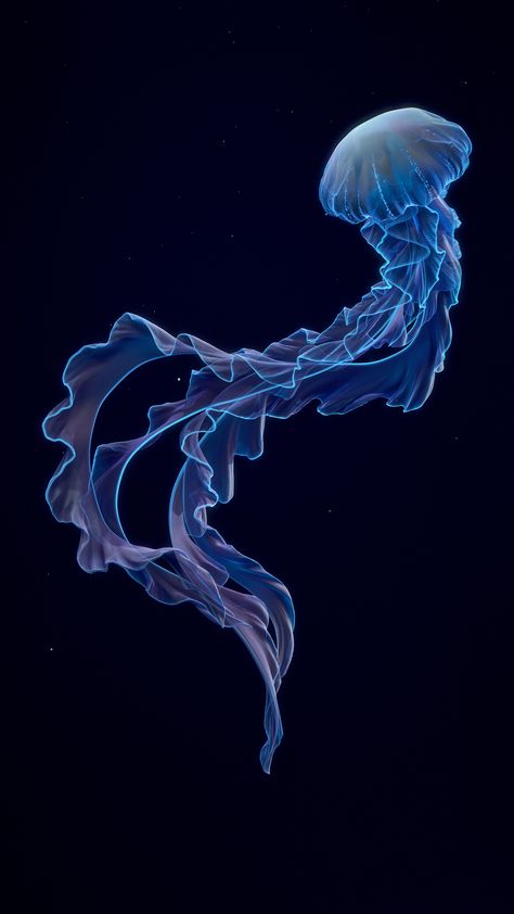 ArtStation - Aurelia, Shun Under The Water Aesthetic, Jellyfish Pictures, Jellyfish Aquarium, Sea Jellies, Dining Server, Sea Creatures Art, Jellyfish Painting, Jellyfish Design, Blue Jellyfish