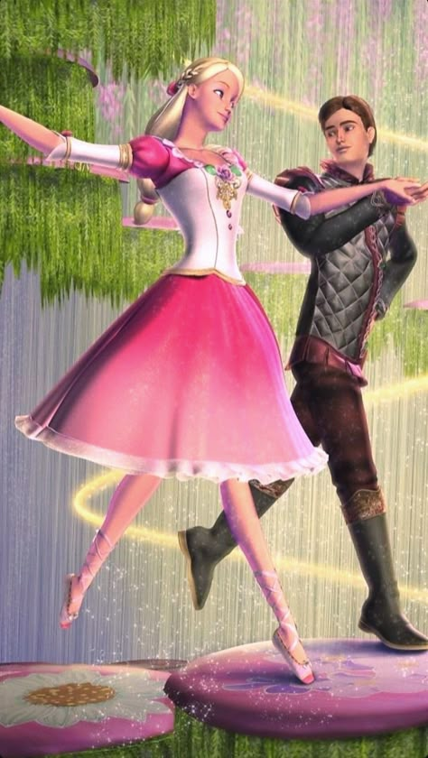 barbie in the 12 dancing princesses genevieve and derek dancing aesthetic wallpaper iphone cute rose beautiful barbie princess movies Barbie 12 Dancing Princesses, Twelve Dancing Princesses, Barbie Drawing, 12 Dancing Princesses, Barbie 2000, Barbie Cartoon, Barbie Images, Barbie Costume, Princess Wallpaper