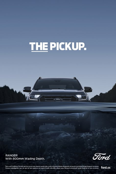 Ford Ranger / The Pick Up Campaign on Behance Car Advertising Design Ad Campaigns, Toyota Advertising, Automotive Graphic Design, Car Creative Poster, Car Advertising Design Creative, Car Ads Creative Advertising, Car Service Ads, Car Ads Design, Car Advertising Design